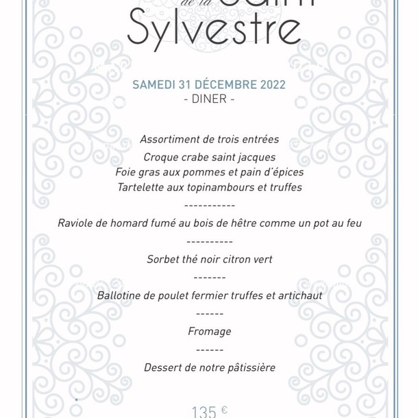 Menu de la Saint-Sylvestre - La Maison du Bassin